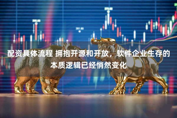 配资具体流程 拥抱开源和开放，软件企业生存的本质逻辑已经悄然变化
