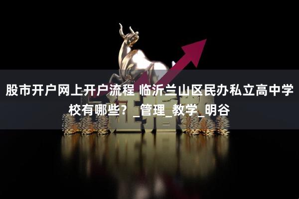 股市开户网上开户流程 临沂兰山区民办私立高中学校有哪些？_管理_教学_明谷